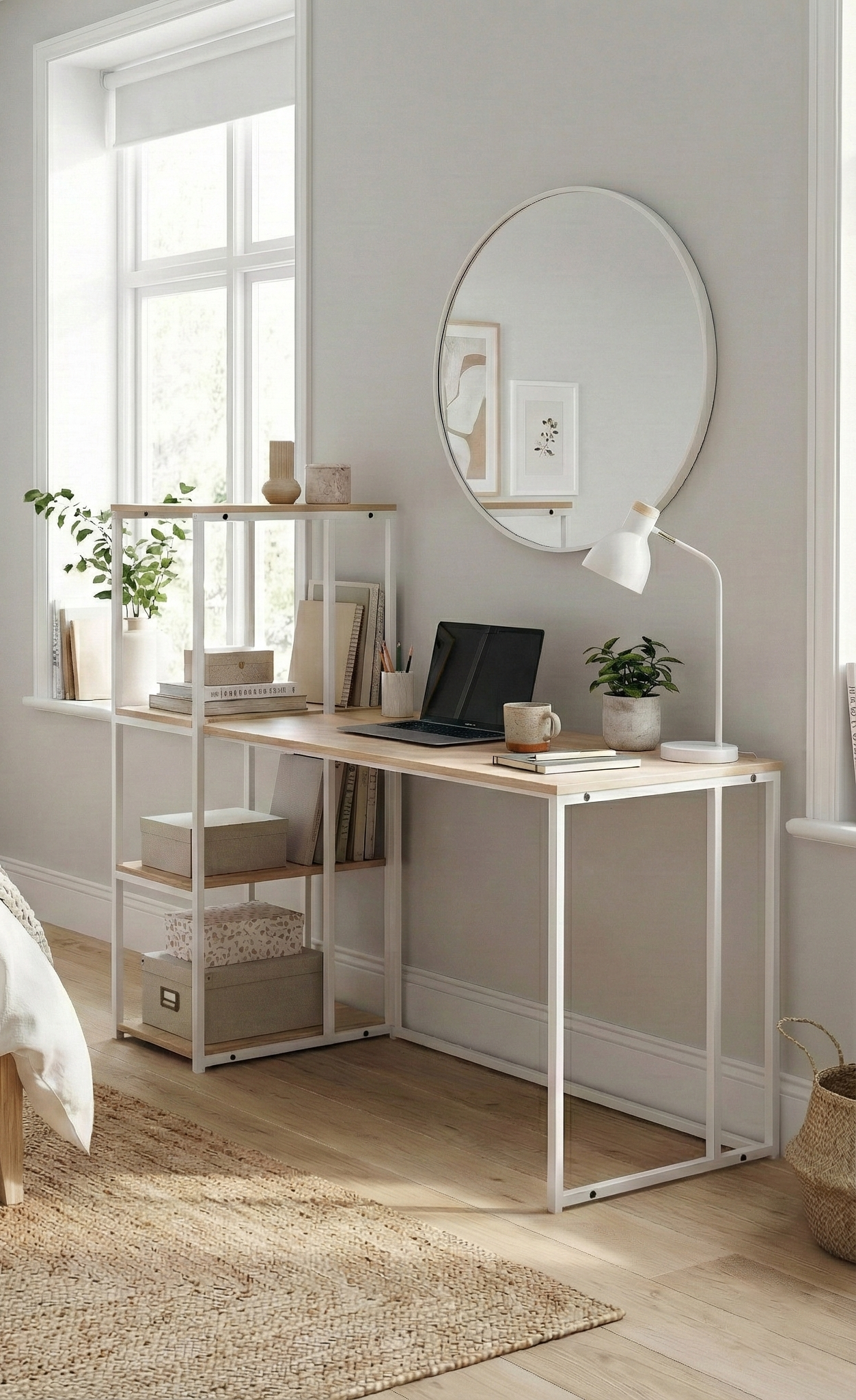 Block Desk With Side Display -BD6-WN