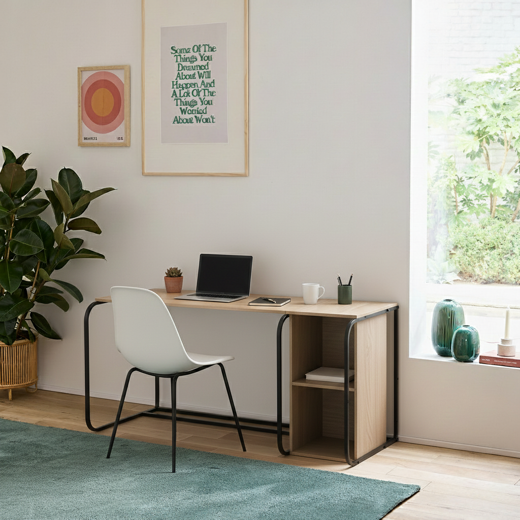 Swift Desk With Cabinet -SD2-BN