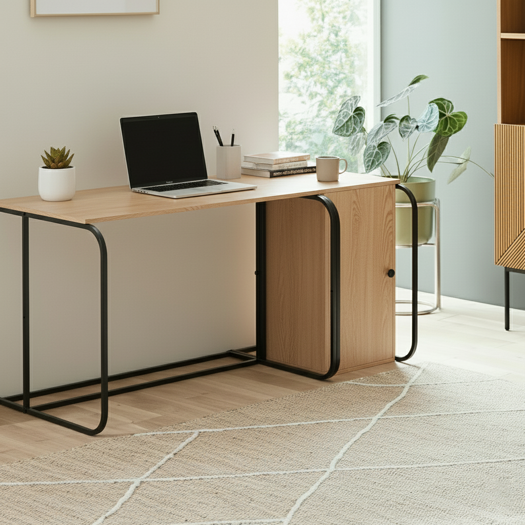 Swift Desk With Door Cabinet -SD5-BN