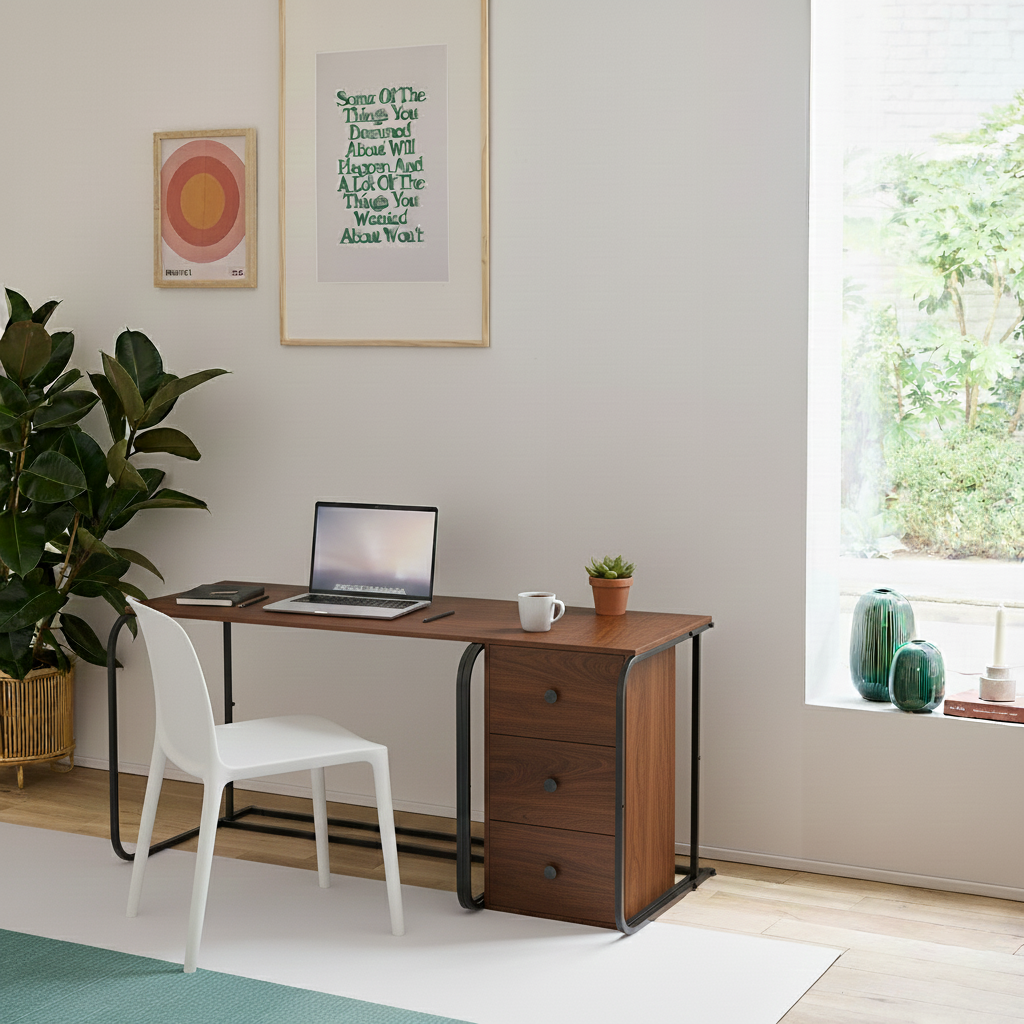 Swift Desk With Drawer Cabinet -SD4-BB