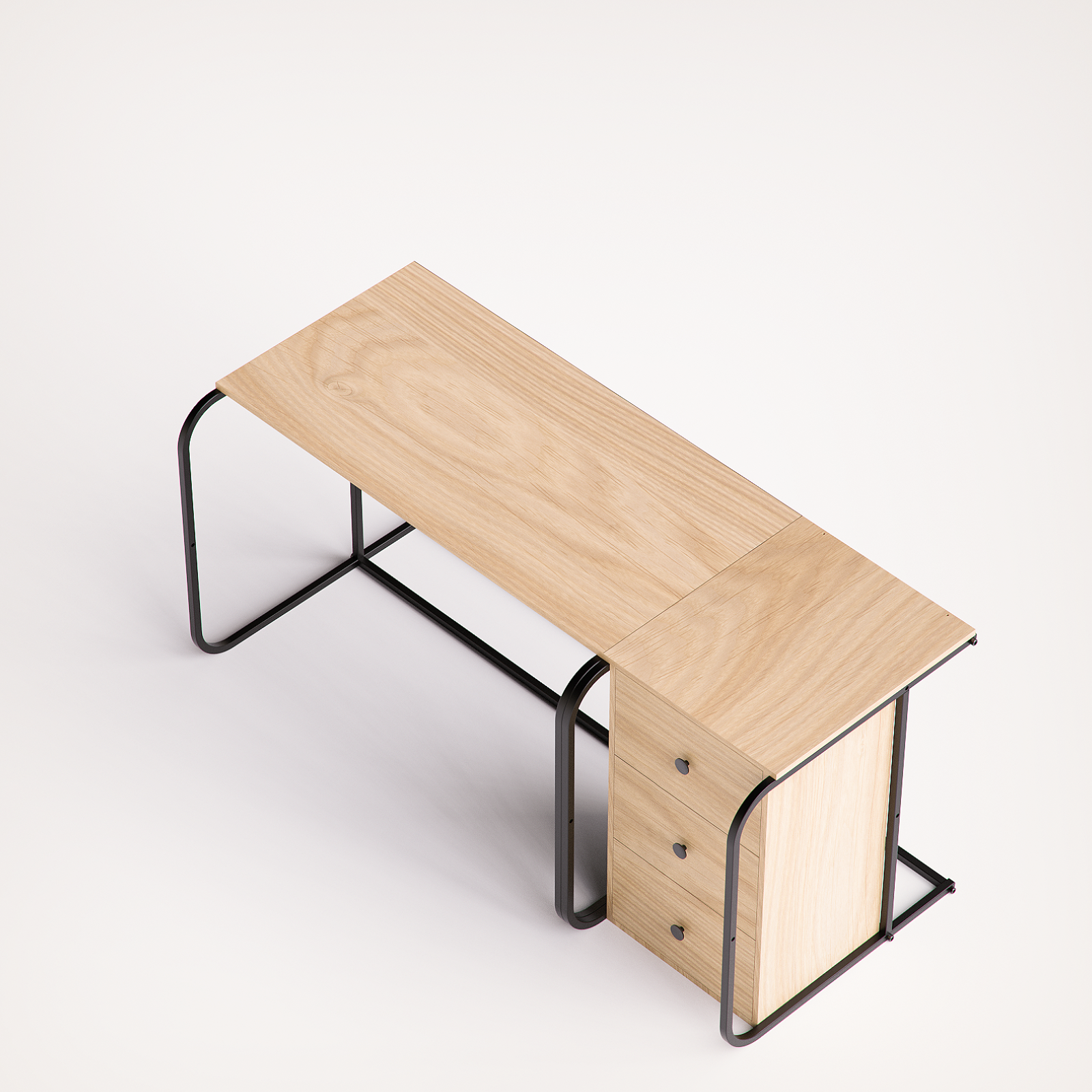 Swift Desk With Drawer Cabinet -SD4-BN