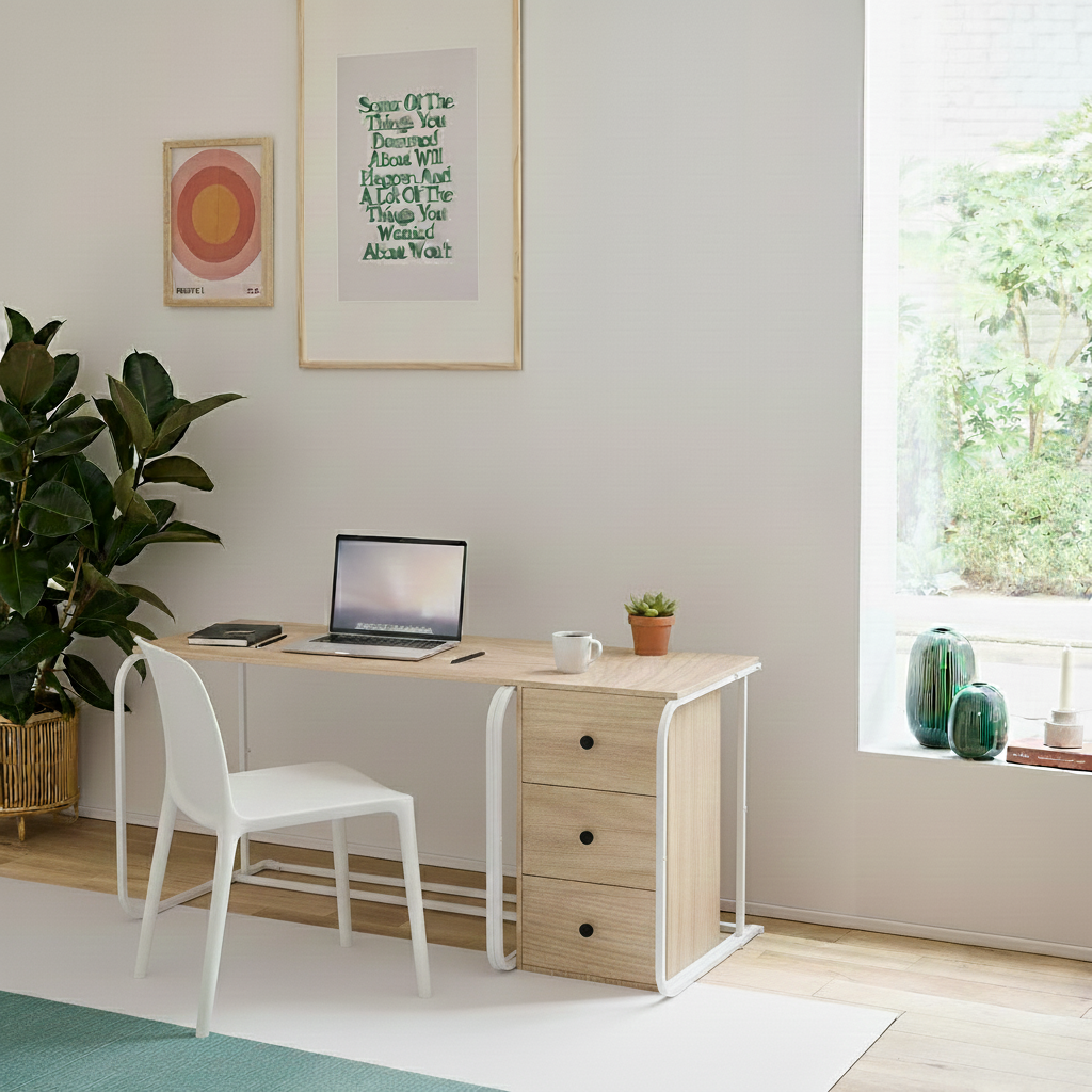 Swift Desk With Drawer Cabinet -SD4-WN