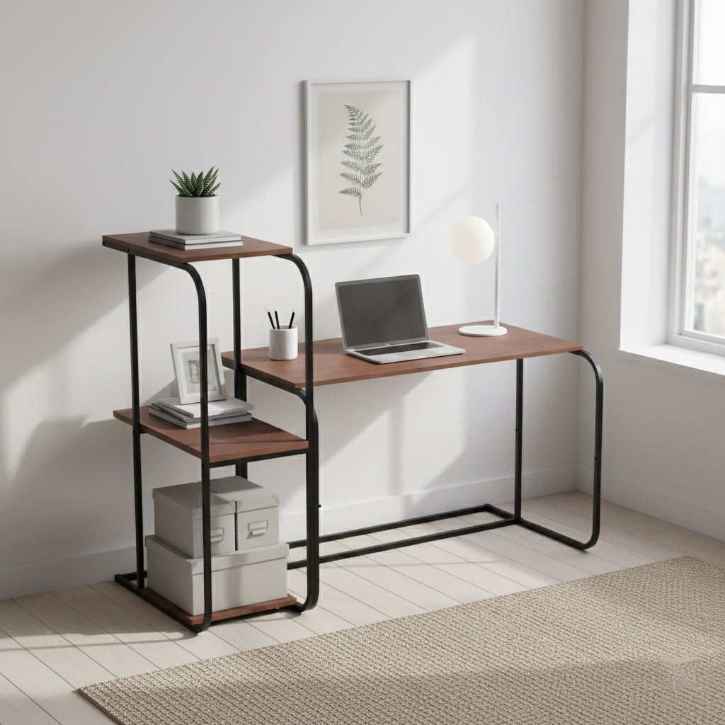Swift Desk With High Shelving -SD3-BB